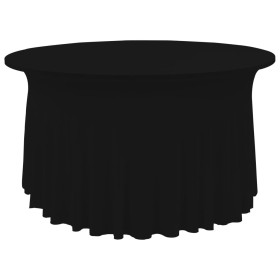 Fundas elásticas para mesa 2 uds con falda 180x74 cm negro de , Fundas - Ref: Foro24-133589, Precio: 52,07 €, Descuento: %