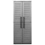 Garden storage cabinet PP gray and black 68x37x163 cm by , Lockers and storage cabinets - Ref: Foro24-151821, Price: 154,99 €...