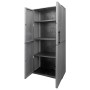 Garden storage cabinet PP gray and black 68x37x163 cm by , Lockers and storage cabinets - Ref: Foro24-151821, Price: 154,99 €...