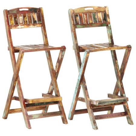 Foldable garden stools 2 pcs recycled solid wood by , Garden chairs - Ref: Foro24-285907, Price: 287,73 €, Discount: %