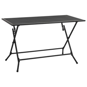 Anthracite steel mesh folding table 120x60x72 cm by , Garden tables - Ref: Foro24-310152, Price: 121,02 €, Discount: %