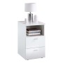 FMD Nightstand with 2 Drawers and Glossy White Shelf by FMD, Nightstands - Ref: Foro24-429456, Price: 155,69 €, Discount: %