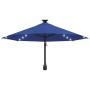 Wall umbrella with LEDs and metal pole 300 cm blue by , Umbrellas - Ref: Foro24-312529, Price: 119,99 €, Discount: %