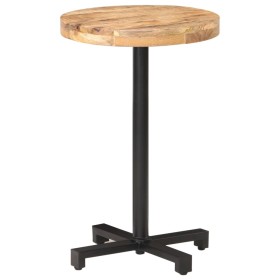 Round bistro table rough mango wood Ø50x75 cm by , Kitchen and dining tables - Ref: Foro24-320263, Price: 106,99 €, Discount: %