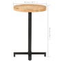 Runder Bistrotisch aus rauem Mangoholz Ø50x75 cm von , Küchen- und Esstische - Ref: Foro24-320263, Preis: 106,30 €, Rabatt: %