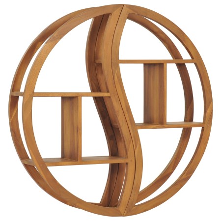 Yin Yang shelving solid teak wood 100x20x100 cm by , Shelves and shelves - Ref: Foro24-320772, Price: 255,19 €, Discount: %