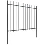 Garden fence with black steel spearheads 1.7x1.5 m by , fence panels - Ref: Foro24-144927, Price: 79,99 €, Discount: %