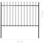 Garden fence with black steel spearheads 1.7x1.5 m by , fence panels - Ref: Foro24-144927, Price: 79,99 €, Discount: %