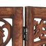 Screen 3 panels hand carved brown mango wood 120x165 cm by , Room dividers - Ref: Foro24-285338, Price: 173,33 €, Discount: %