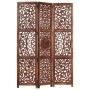 Screen 3 panels hand carved brown mango wood 120x165 cm by , Room dividers - Ref: Foro24-285338, Price: 173,33 €, Discount: %