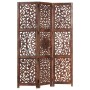 Screen 3 panels hand carved brown mango wood 120x165 cm by , Room dividers - Ref: Foro24-285338, Price: 173,33 €, Discount: %