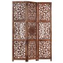 Screen 3 panels hand carved brown mango wood 120x165 cm by , Room dividers - Ref: Foro24-285338, Price: 173,33 €, Discount: %