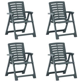 Garden chairs 4 units green plastic by , Garden chairs - Ref: Foro24-315840, Price: 151,42 €, Discount: %