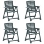 Garden chairs 4 units green plastic by , Garden chairs - Ref: Foro24-315840, Price: 151,42 €, Discount: %