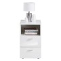 FMD Nightstand with 2 Drawers and Glossy White Shelf by FMD, Nightstands - Ref: Foro24-429456, Price: 155,69 €, Discount: %