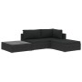 Set de muebles de jardín 4 pzas y cojines ratán sintético negro de , Conjuntos de jardín - Ref: Foro24-46780, Precio: 355,56 ...