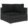 4-piece garden furniture set and black synthetic rattan cushions by , Garden sets - Ref: Foro24-46780, Price: 355,56 €, Disco...