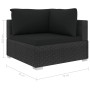 4-piece garden furniture set and black synthetic rattan cushions by , Garden sets - Ref: Foro24-46780, Price: 355,56 €, Disco...