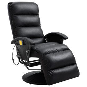 Sillón de masaje reclinable para TV cuero sintético negro de , Sillones de masaje eléctricos - Ref: Foro24-248481, Precio: 38...