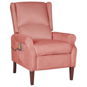 Sillón de masaje reclinable de terciopelo rosa de , Sillones de masaje eléctricos - Ref: Foro24-329294, Precio: 210,99 €, Des...