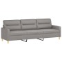 3-seater sofa in light gray fabric 210 cm by , Sofas - Ref: Foro24-348807, Price: 255,99 €, Discount: %