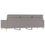 3-seater sofa in light gray fabric 210 cm by , Sofas - Ref: Foro24-348807, Price: 255,99 €, Discount: %