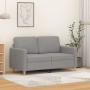 2-Sitzer-Sofa aus hellgrauem Stoff, 120 cm von , Sofas - Ref: Foro24-349081, Preis: 207,77 €, Rabatt: %