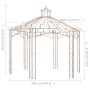 Antique brown garden pergola 4 m iron by , Tents and gazebos - Ref: Foro24-45439, Price: 696,81 €, Discount: %