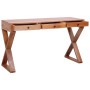 Computer desk solid natural mahogany wood 132x47x77cm by , Desks - Ref: Foro24-283848, Price: 244,86 €, Discount: %