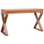 Computer desk solid natural mahogany wood 132x47x77cm by , Desks - Ref: Foro24-283848, Price: 244,86 €, Discount: %