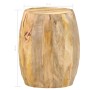 Drum-shaped stool in solid mango wood by , Folding stools and chairs - Ref: Foro24-285910, Price: 161,63 €, Discount: %