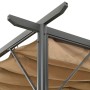 Pérgola con tejado retráctil acero gris taupe 3x3 m 180 g/m² de , Pérgolas, arcos y enrejados de jardín - Ref: Foro24-312227,...