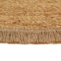 Braided rug with ruffled jute edge round 120 cm by , Rugs - Ref: Foro24-344994, Price: 35,99 €, Discount: %