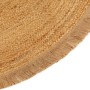 Braided rug with ruffled jute edge round 120 cm by , Rugs - Ref: Foro24-344994, Price: 35,99 €, Discount: %