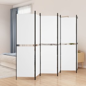 Divider screen with 6 white fabric panels 300x180 cm by , Room dividers - Ref: Foro24-350222, Price: 53,99 €, Discount: %