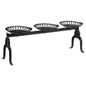 3-seater black cast iron bench 155 cm by , garden benches - Ref: Foro24-286248, Price: 171,99 €, Discount: %