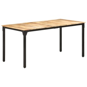 Rough mango wood dining table 160x80x76 cm by , Kitchen and dining tables - Ref: Foro24-321974, Price: 240,66 €, Discount: %