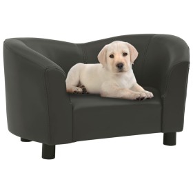 Dog sofa dark gray synthetic leather 67x41x39 cm by , Beds for dogs - Ref: Foro24-171027, Price: 75,89 €, Discount: %