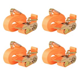 Correas de sujeción de trinquete 4 uds 0,4 T 6mx25mm naranja de vidaXL, Correas de amarre - Ref: Foro24-142658, Precio: 27,49...