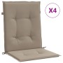 Garden chair cushion low backrest 4 pcs taupe Oxford fabric by , Cushions for chairs and sofas - Ref: Foro24-47563, Price: 46...