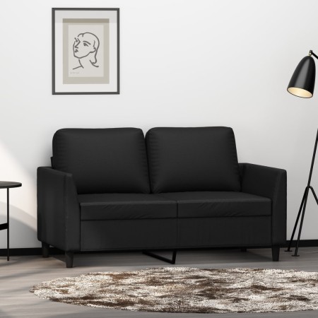 2-seater sofa in black synthetic leather 120 cm by , Sofas - Ref: Foro24-348911, Price: 205,93 €, Discount: %