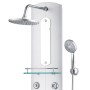 Silver shower panel 25x43x120 cm by , Jet nozzles for bathtubs and showers - Ref: Foro24-142994, Price: 176,62 €, Discount: %