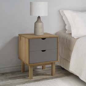 OTTA bedside table in brown and gray pine wood 45x39x57 cm by vidaXL, Nightstands - Ref: Foro24-348577, Price: 69,73 €, Disco...