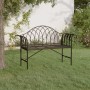 Banco de jardín de dos plazas 128 cm acero negro de , Bancos de jardín - Ref: Foro24-318828, Precio: 157,99 €, Descuento: %