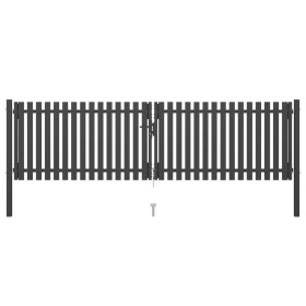 Anthracite gray steel garden fence gate 4x1.25 cm by , garden gates - Ref: Foro24-146333, Price: 396,99 €, Discount: %