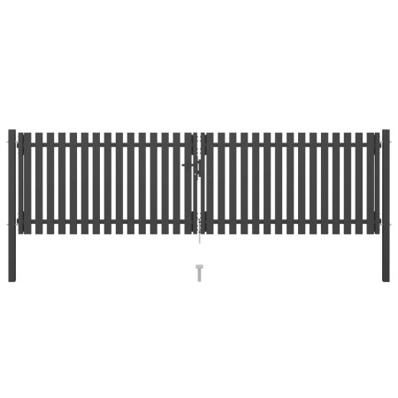 Anthracite gray steel garden fence gate 4x1.25 cm by , garden gates - Ref: Foro24-146333, Price: 396,99 €, Discount: %