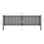 Anthracite gray steel garden fence gate 4x1.25 cm by , garden gates - Ref: Foro24-146333, Price: 396,99 €, Discount: %