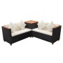 4-piece garden furniture set with black synthetic rattan cushions by , Garden sets - Ref: Foro24-43003, Price: 490,99 €, Disc...