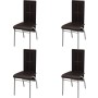 Dining chairs 4 units brown synthetic leather by , dining chairs - Ref: Foro24-242923, Price: 154,42 €, Discount: %