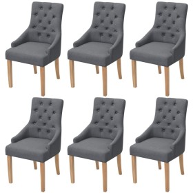 Dining chairs, 6 units, dark gray fabric. by vidaXL, dining chairs - Ref: Foro24-274424, Price: 822,99 €, Discount: %